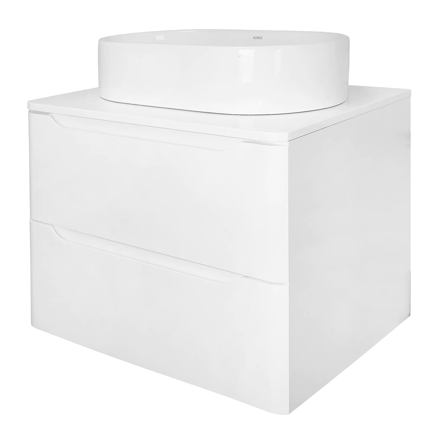 Тумба Azario LOTOS 60/2 600х460х500 подвесная, без раковины, белый глянцевый (CS00084142) — фото №2