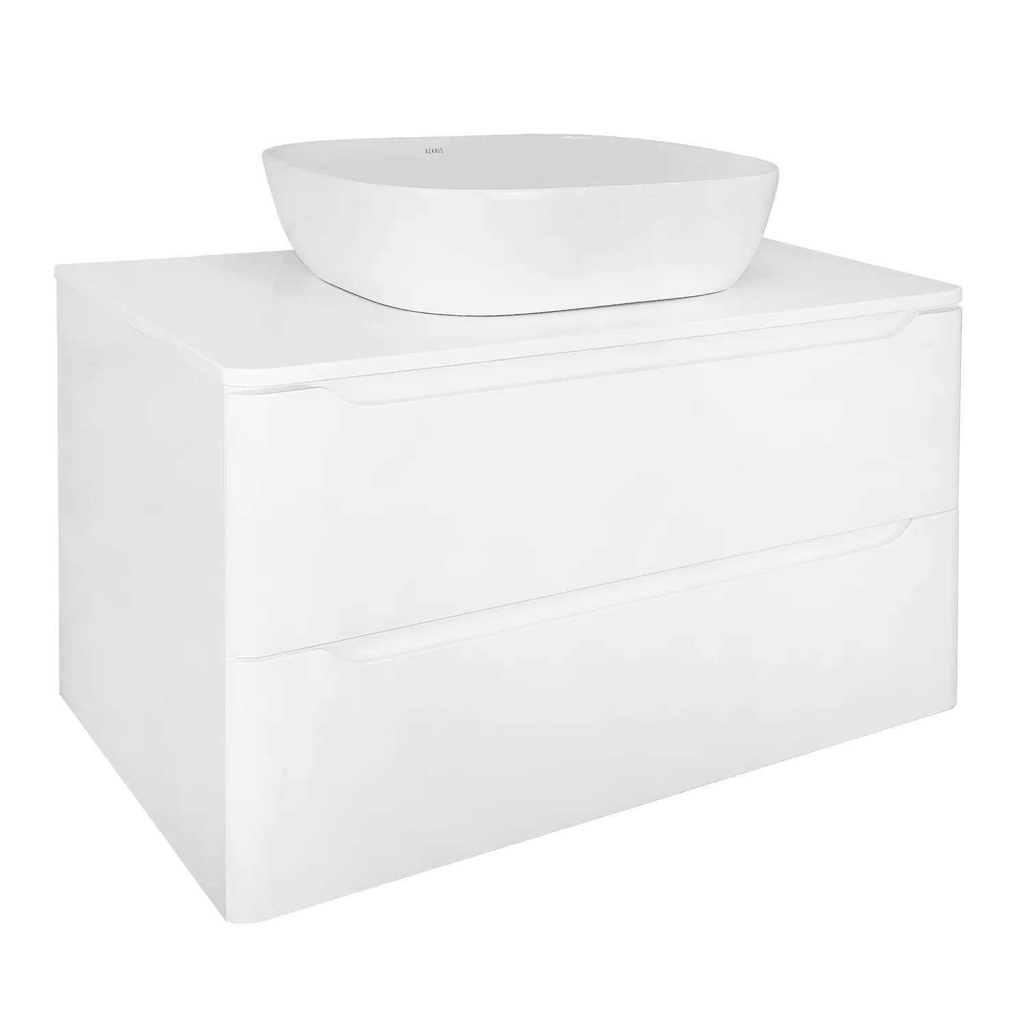 Тумба Azario LOTOS 80/2 800х460х500 подвесная, без раковины, белый глянец (CS00084144) — фото №5
