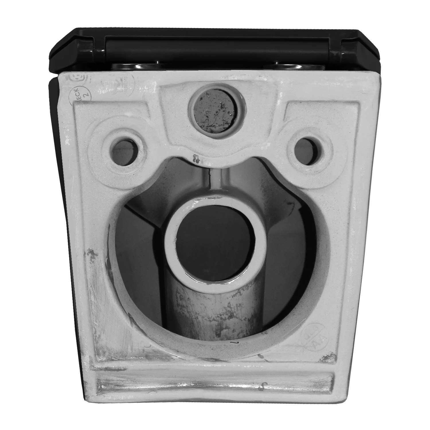 Унитаз подвесной Azario Keras matt black 520х370х360 безободковый, с быстросъемным сиденьем микролифт, черный матовый (AZ-99046B) — фото №10
