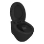 Унитаз подвесной Azario Keras matt black 520х370х360 безободковый, с быстросъемным сиденьем микролифт, черный матовый (AZ-99046B) — фото №4