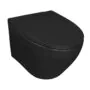 Унитаз подвесной Azario Keras matt black 520х370х360 безободковый, с быстросъемным сиденьем микролифт, черный матовый (AZ-99046B) — фото №2