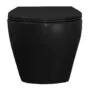 Унитаз подвесной Azario Keras matt black 520х370х360 безободковый, с быстросъемным сиденьем микролифт, черный матовый (AZ-99046B) — фото №8