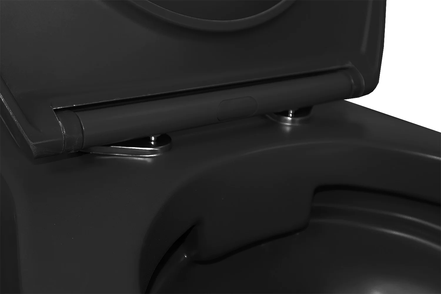 Унитаз подвесной Azario Keras matt black 520х370х360 безободковый, с быстросъемным сиденьем микролифт, черный матовый (AZ-99046B) — фото №6