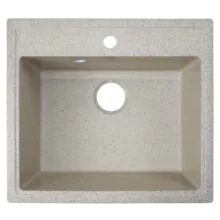 Кухонная мойка AZARIO Onda 565x505x200 искусственный мрамор, сифон в комплекте, цвет песочный (CS00105222)