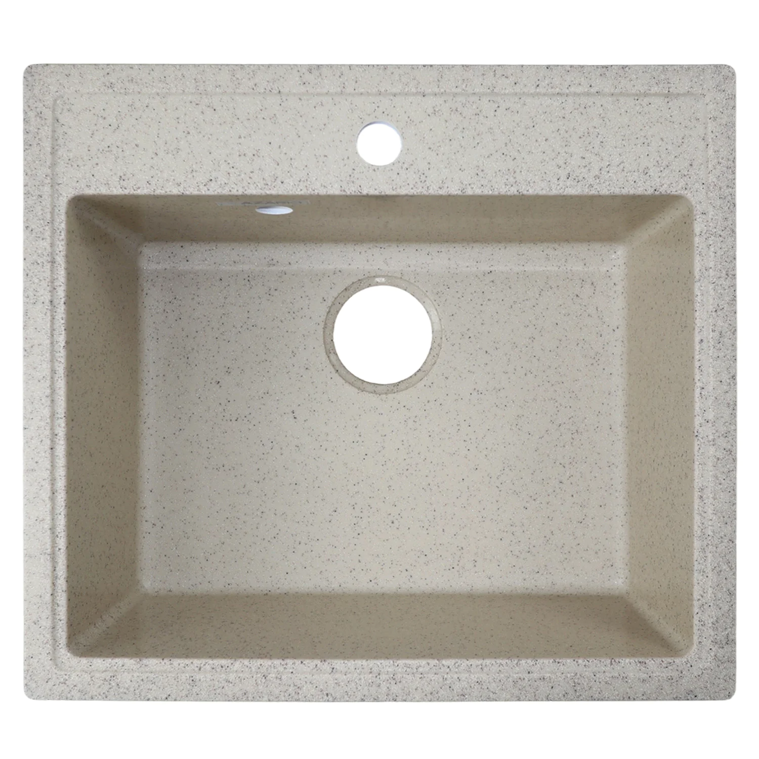 Кухонная мойка AZARIO Onda 565x505x200 искусственный мрамор, сифон в комплекте, цвет песочный (CS00105222) — фото №1