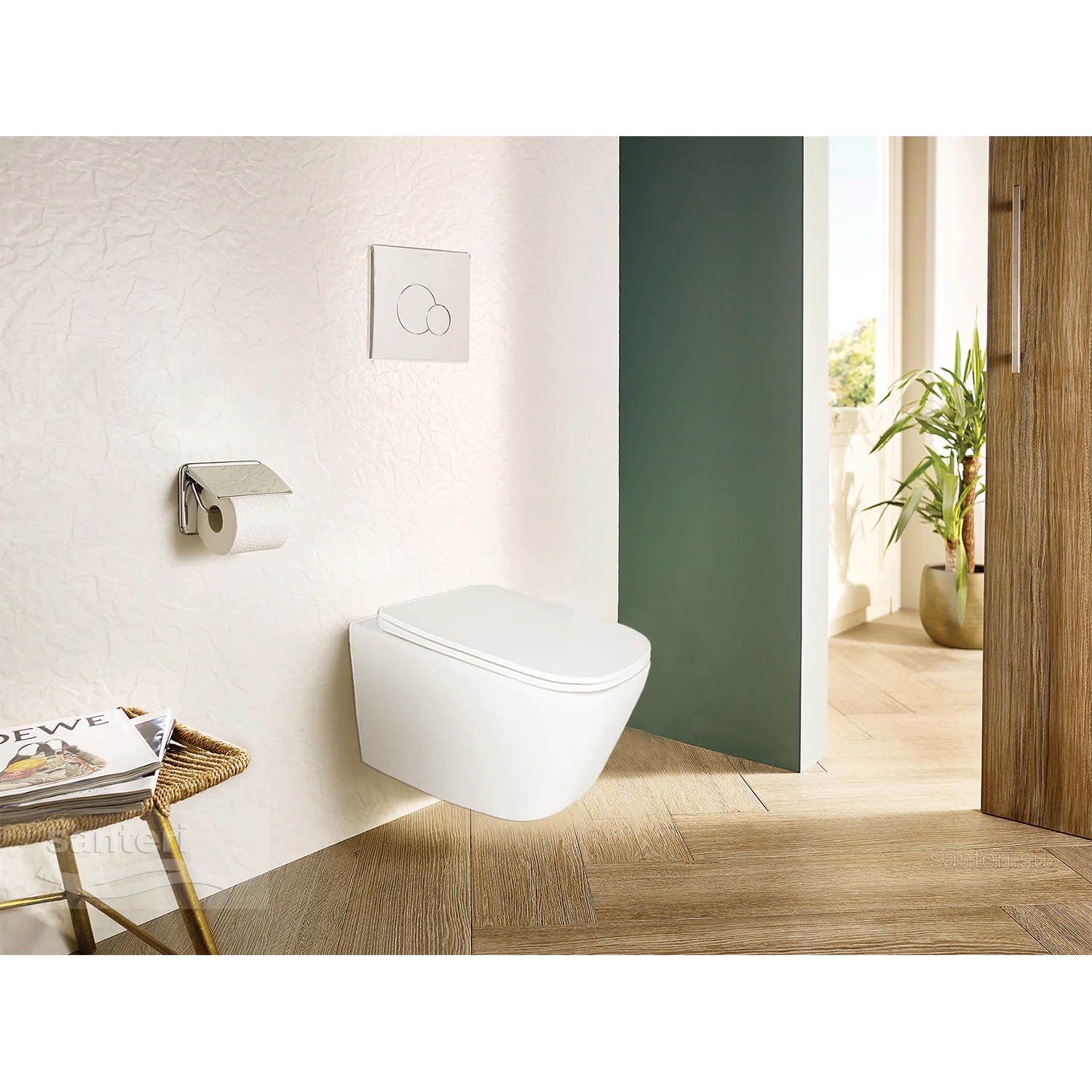 Унитаз подвесной Loranto Delphi 340х485х290 безободковый, с системой смыва «Скрытое Торнадо», в комплекте с быстросъемным сиденьем микролифт (91343) — фото №12