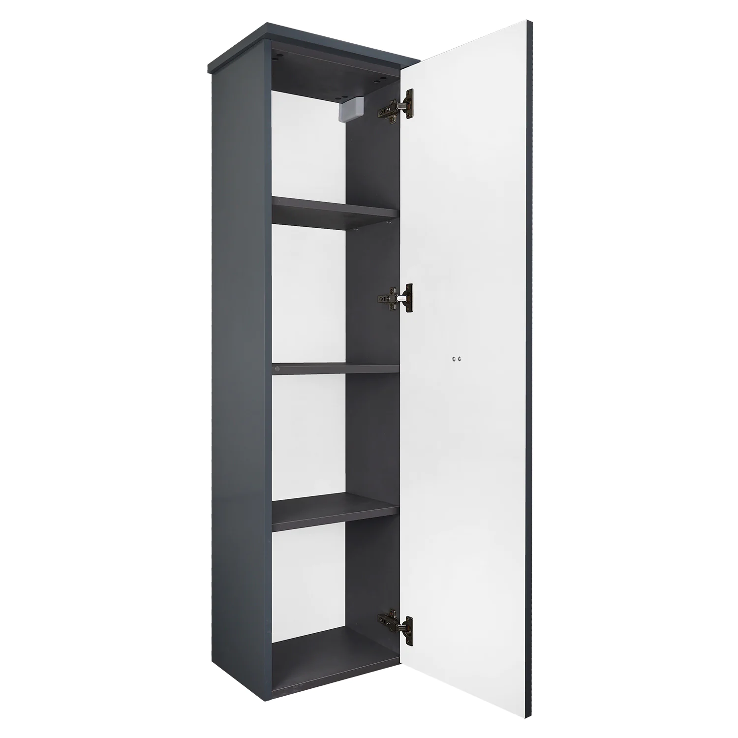 Пенал подвесной Azario LAURA 400х330х1350 правосторонний, серый матовый, фурнитура черная (CS00096958) — фото №2