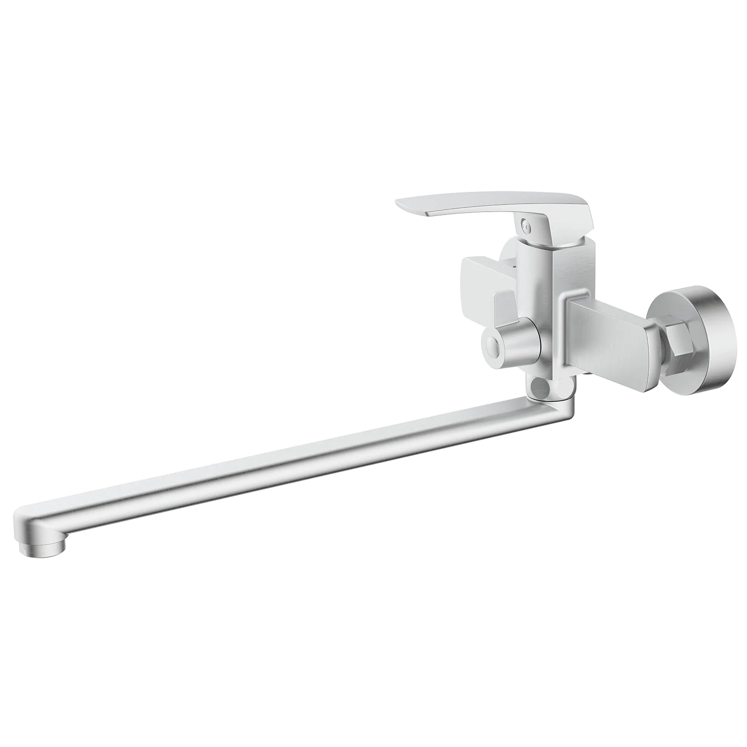 Смеситель для ванны Azario Conda керамический картридж, длинный излив, с ручным душем, шланг 150 см, сатин (AZ-K1711B) — фото №2