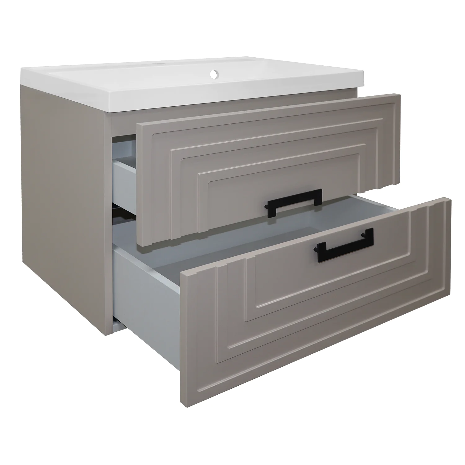 Комплект Тумба Azario ARMARIO 70/2 700х450х585 подвесная, с раковиной CLASSIK 70, кашемир (CS00096966) — фото №2