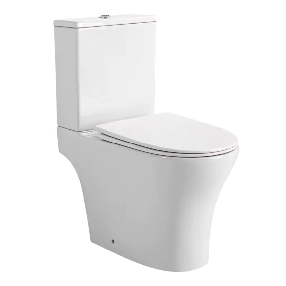 Унитаз-компакт Azario Reina 630х360х815 напольный, безободковый, слив «Скрытое Торнадо», с быстросъемным сиденьем «Микролифт» (AZ-2785T)