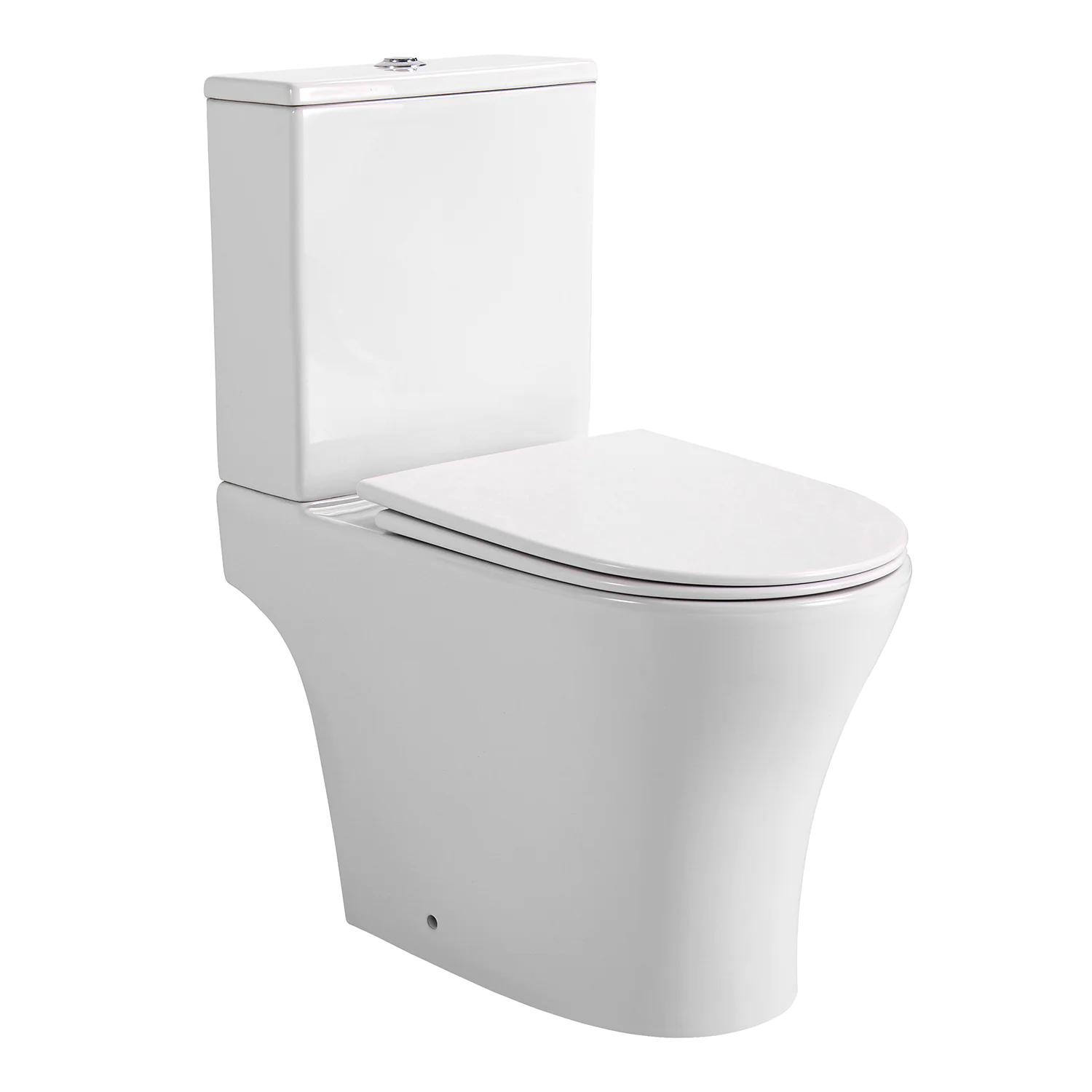 Унитаз-компакт Azario Reina 630х360х815 напольный, безободковый, слив «Скрытое Торнадо», с быстросъемным сиденьем «Микролифт» (AZ-2785T) — фото №1