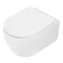 Унитаз подвесной Azario Rime 490х360х360 безободковый, система смыва «Скрытое Торнадо», в комплекте с быстросъемным сиденьем «Микролифт» (AZ-1683WHD)