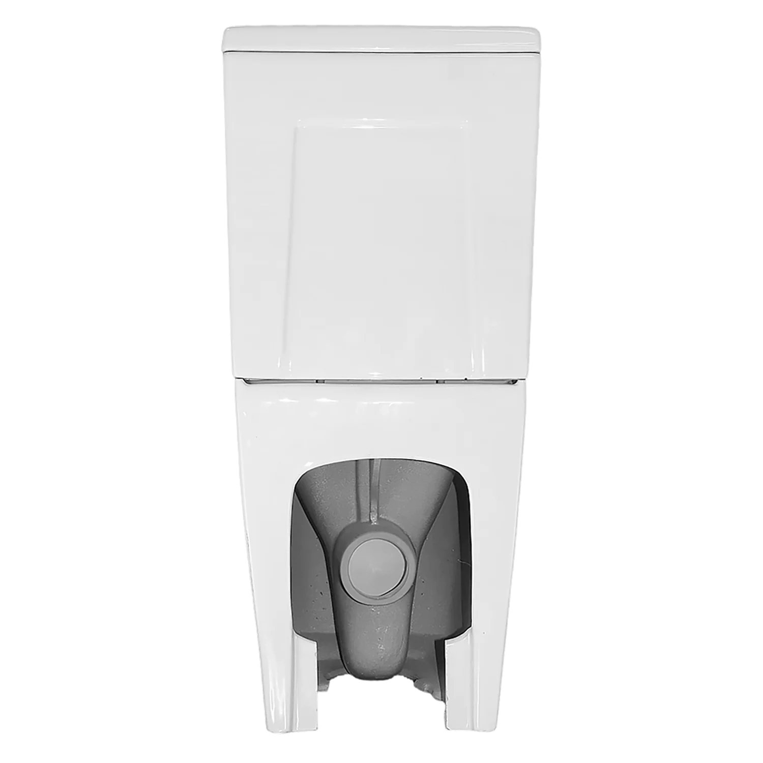 Унитаз-компакт Azario Quadro 340х605х810 напольный, безободковый, с быстросъемным сиденьем микролифт, дюропласт (AZ-2175-1) — фото №13