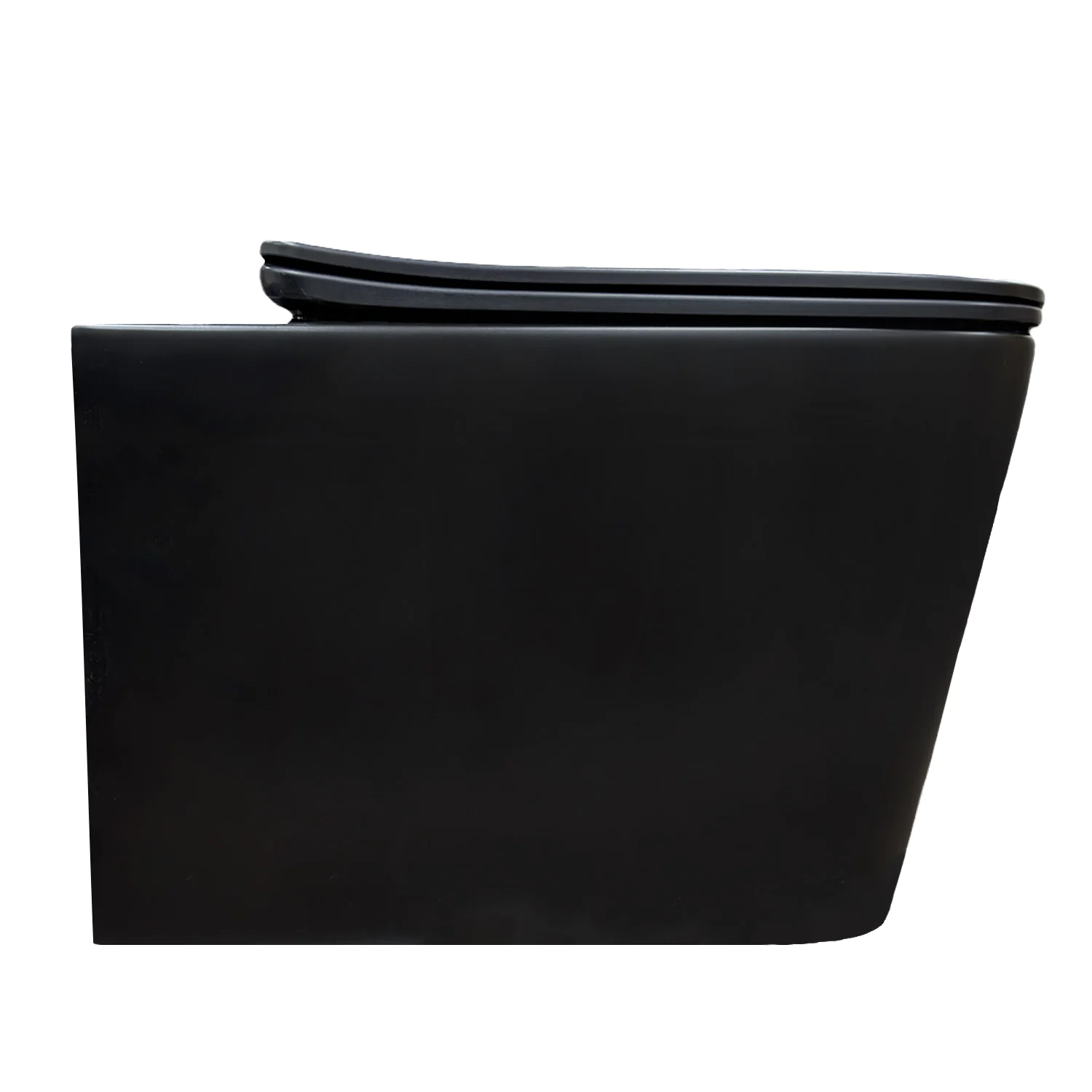 Унитаз подвесной Azario Cascad-Black 360х520х365 безободковый, система смыва «скрытое Торнадо», с быстросъемным сиденьем «Микролифт», черный матовый (AZ-2303A-MB) — фото №5