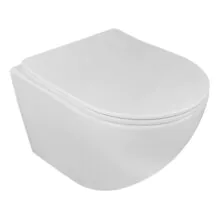 Унитаз подвесной Loranto ESTER 360х485х320 с системой смыва «Tornado», в комплекте с быстросъемным сиденьем микролифт, дюропласт (87265)