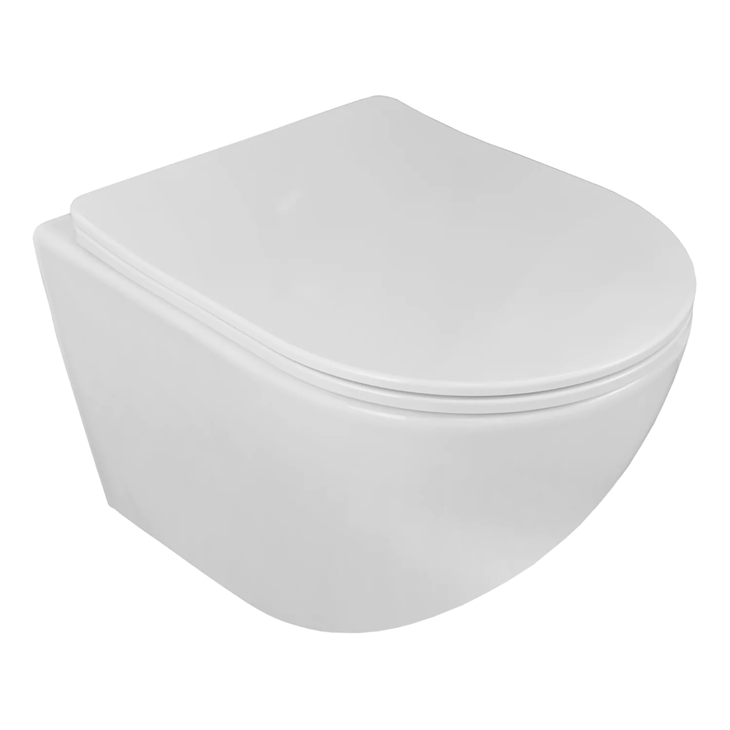 Унитаз подвесной Loranto ESTER 360х485х320 с системой смыва «Tornado», в комплекте с быстросъемным сиденьем микролифт, дюропласт (87265) — фото №1