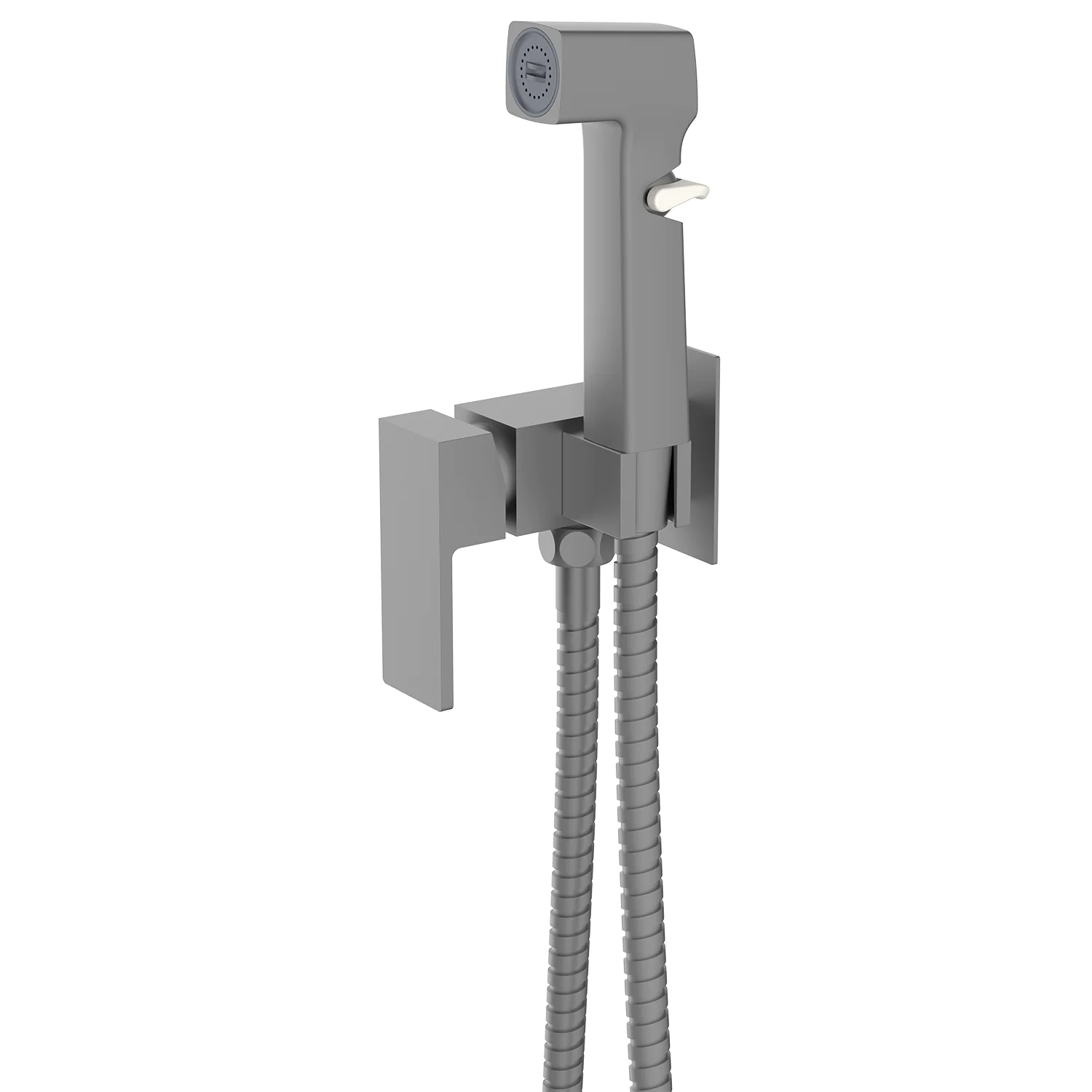Гигиенический душ Azario Graves со смесителем, керамический картридж, скрытый монтаж, шланг 150 см, графит (AZ-KFX03GR) — фото №1