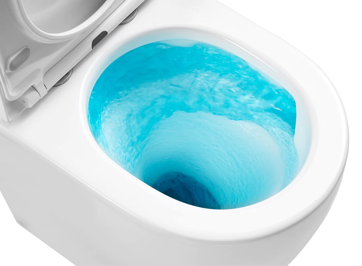 Унитаз-компакт Azario LEO TORNADO FLUSHING 360х595х820 напольный, безободковый, слив «Торнадо», в комплекте с быстросъемным сиденьем микролифт (AZ-1253CT) — фото №4