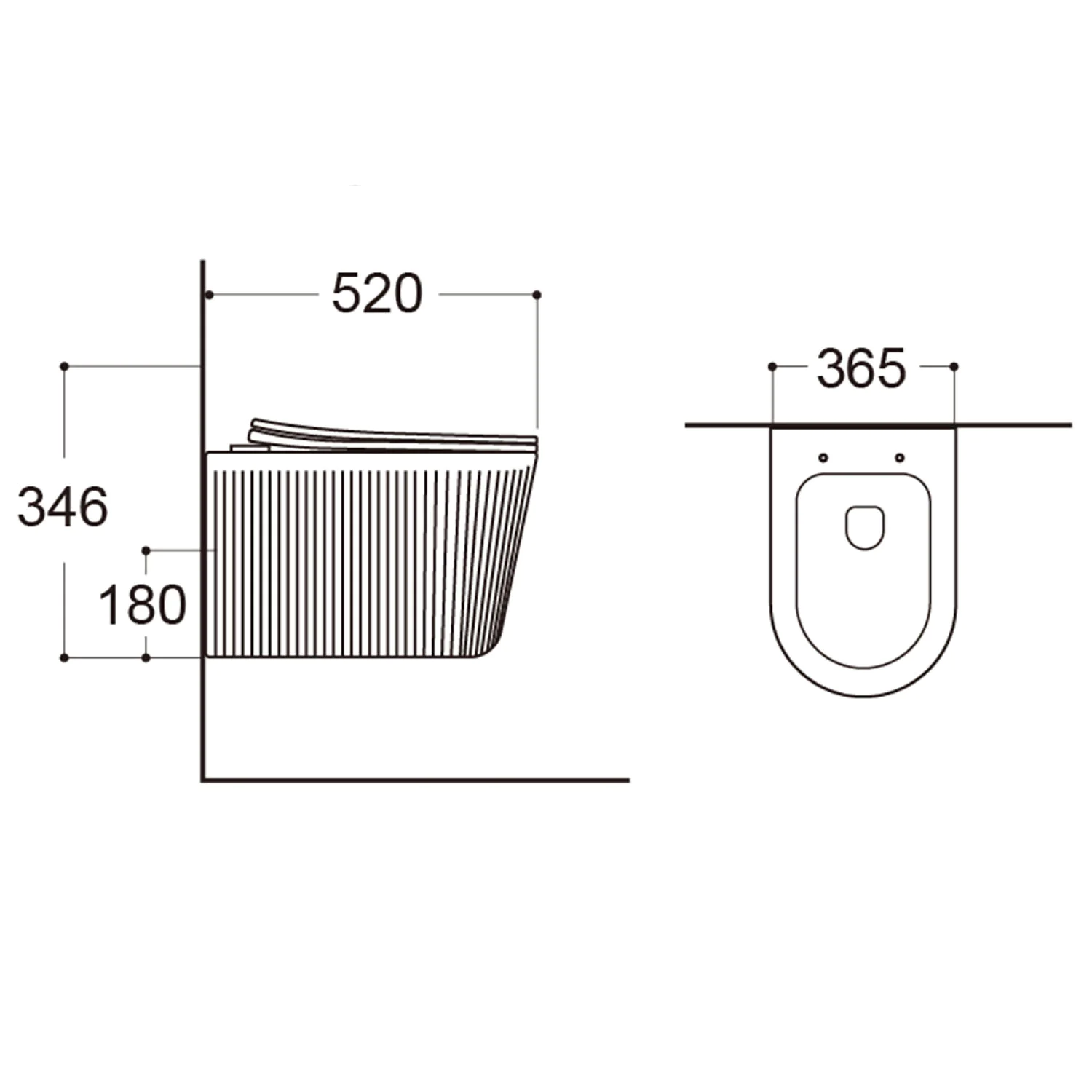 Унитаз подвесной Azario STILL 520х365х346 безободковый, система смыва «Скрытое Торнадо», с быстросъемным сиденьем «Микролифт» (AZ-1909T) — фото №12