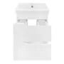 Комплект Тумба Azario KANTRI 50/2 500х400х650 подвесная, с раковиной Фостер 50, белый глянец (CS00097246) — фото №4