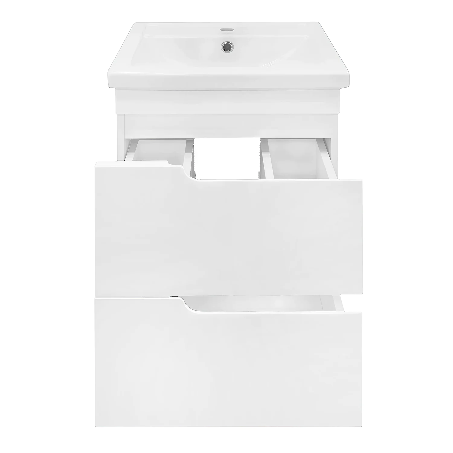 Комплект Тумба Azario KANTRI 50/2 500х400х650 подвесная, с раковиной Фостер 50, белый глянец (CS00097246) — фото №4
