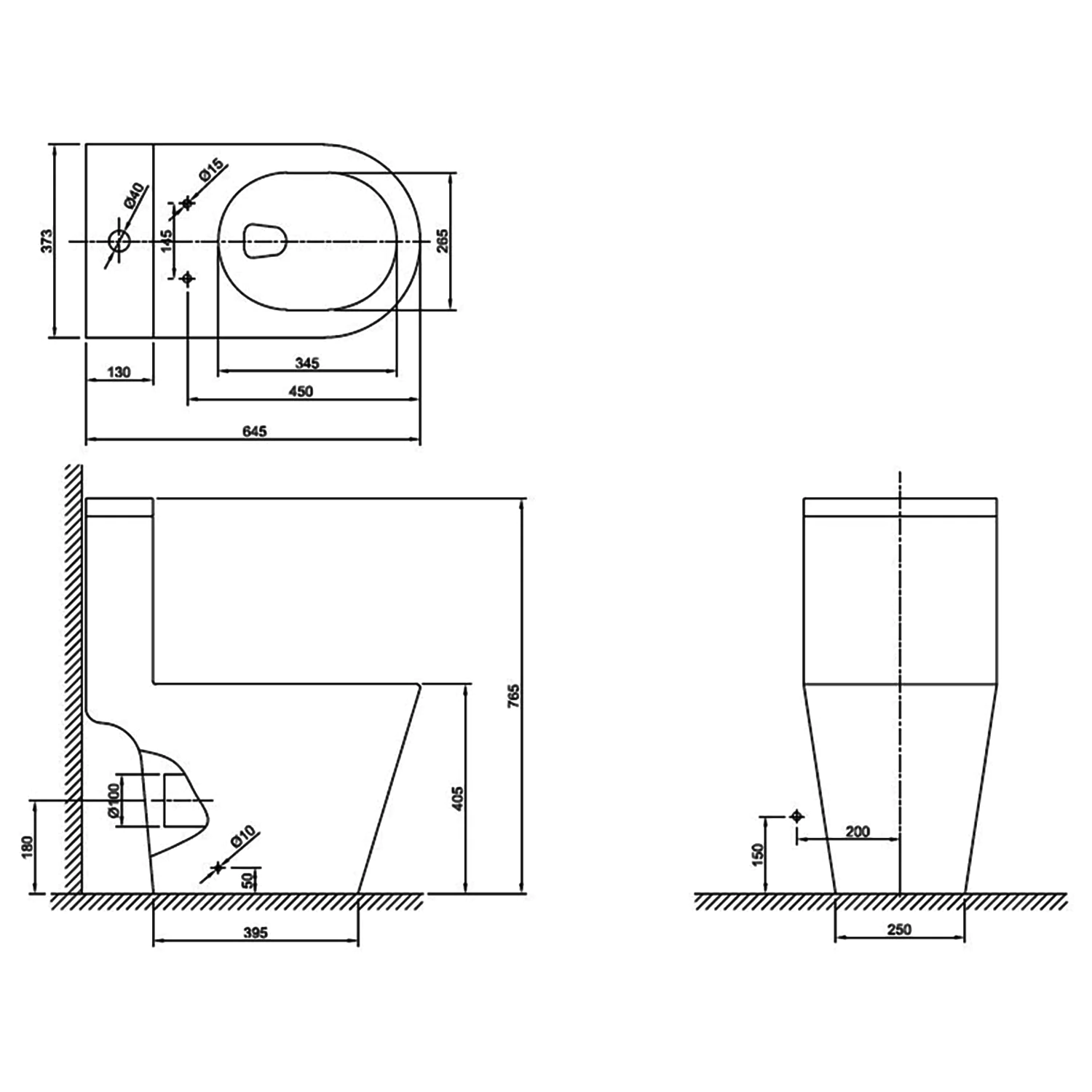 Унитаз-моноблок Azario Prime 373х645х765 напольный, безободковый , с быстросъемным сиденьем «Микролифт» (AZ-1363OP) — фото №16