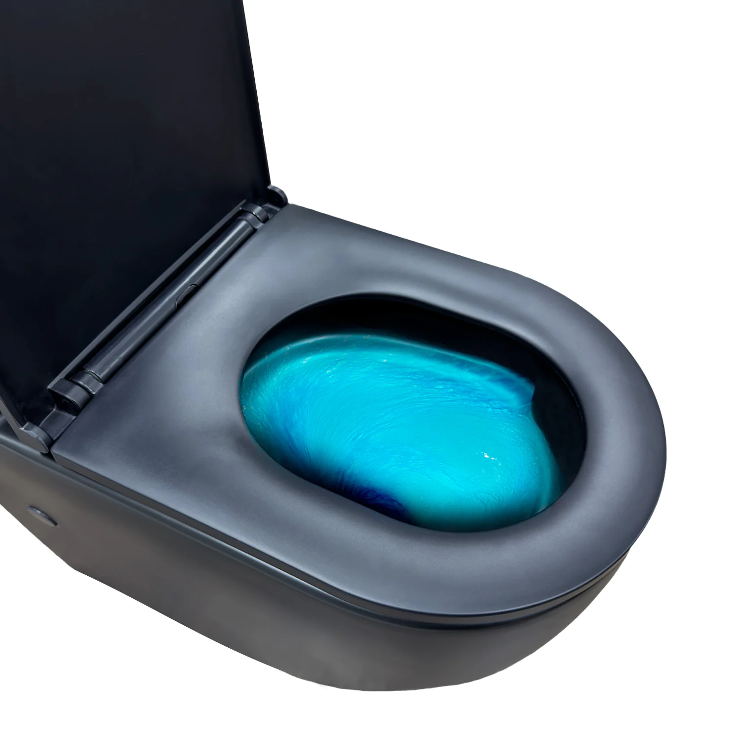 Унитаз-компакт Azario Cobalt-Black 610x360x805 напольный, безободковый, система смыва «скрытое Торнадо», с быстросъемным сиденьем «Микролифт», черный матовый (AZ-6089A-MB) — фото №5