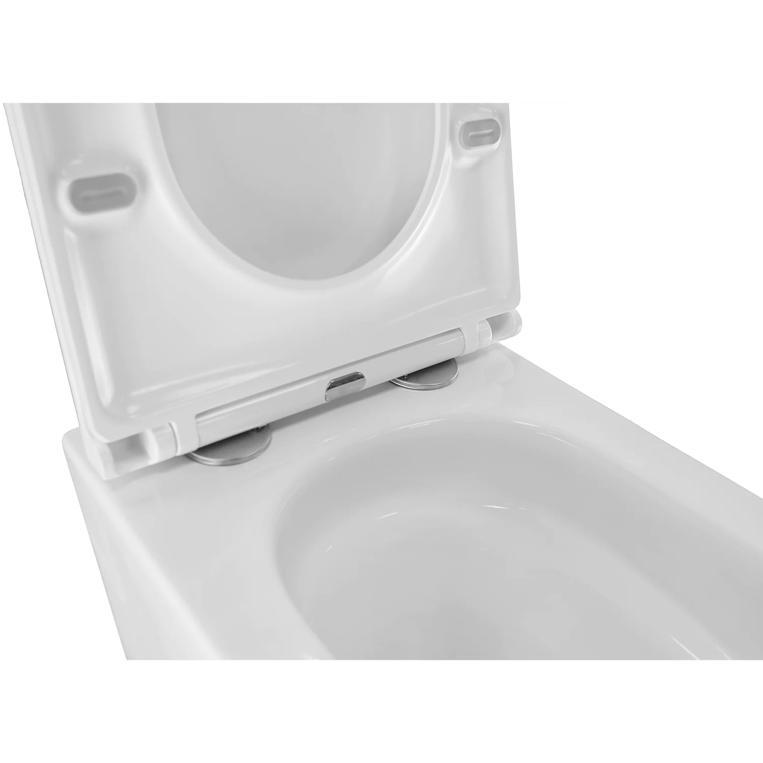 Унитаз подвесной Azario PRO 340х490х350 безободковый, слив «скрытое Торнадо», в комплекте с быстросъемным сидением микролифт (PRO-002 UQ3) — фото №5