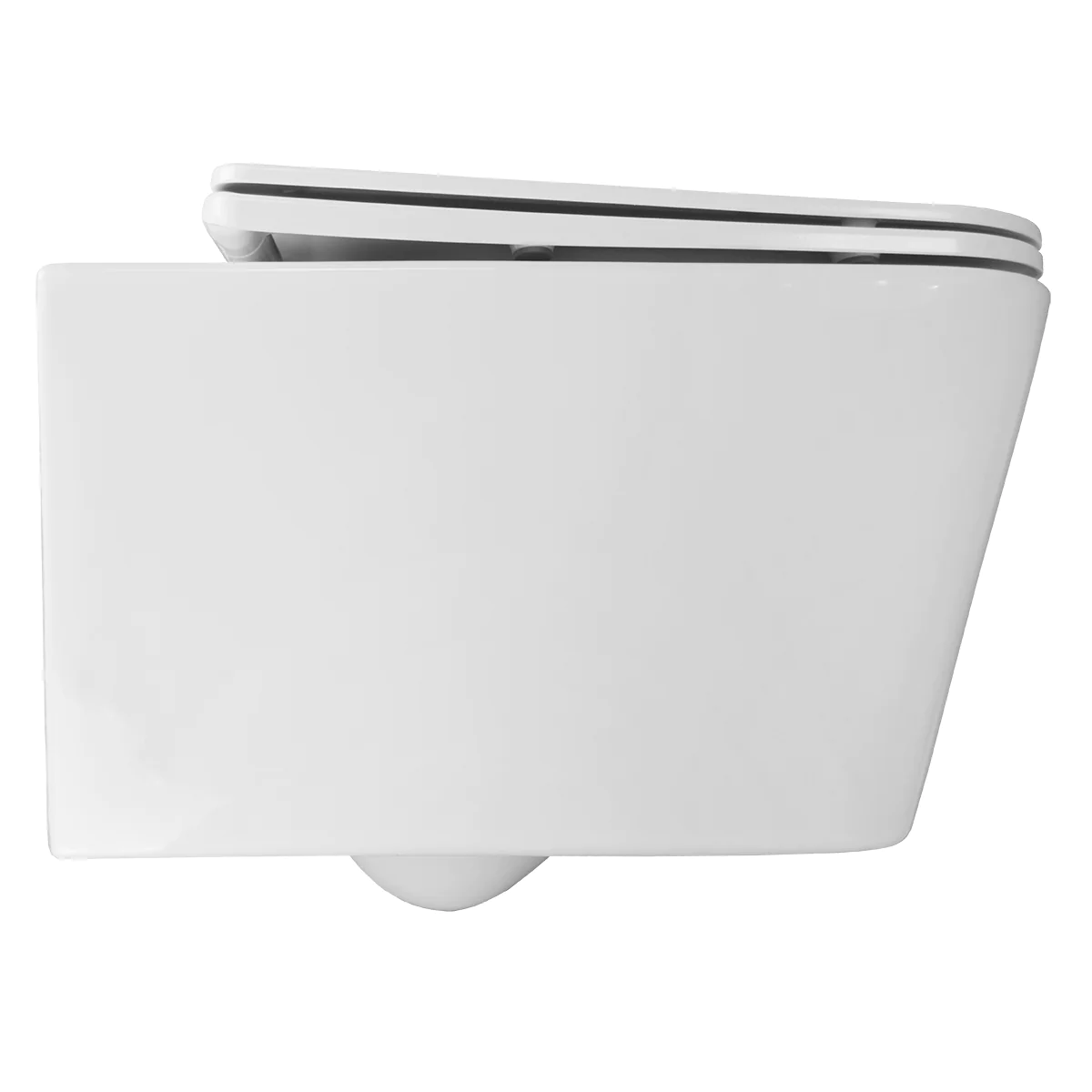 Унитаз подвесной Loranto TALAS 360х520х290 безoбодковый в комплекте с быстросъемным сиденьем микролифт, дюропласт (87268) — фото №7