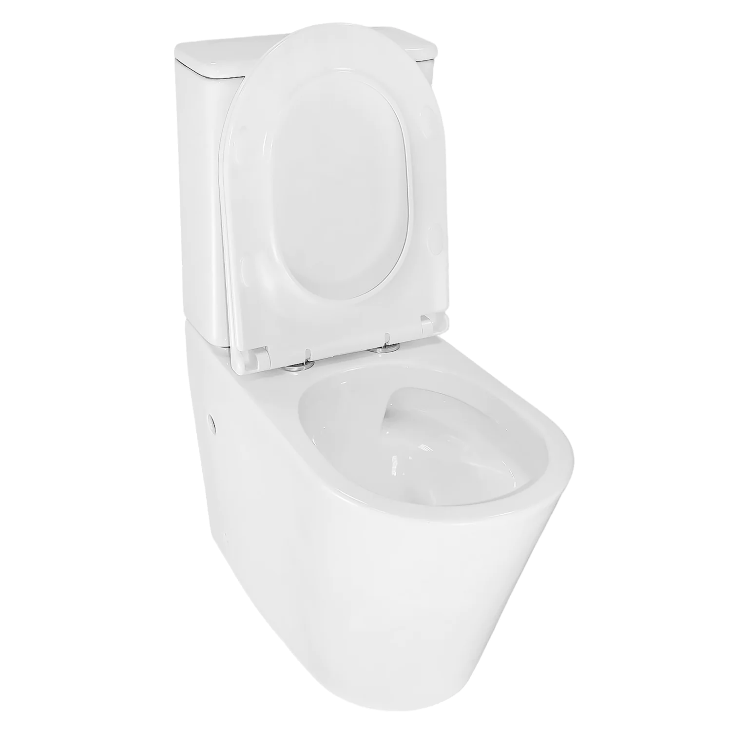 Унитаз-компакт Azario LANDER 350х630х795 напольный, безободковый, слив «Торнадо» с быстросъемным сиденьем «Микролифт» (AZ-1257A) — фото №4