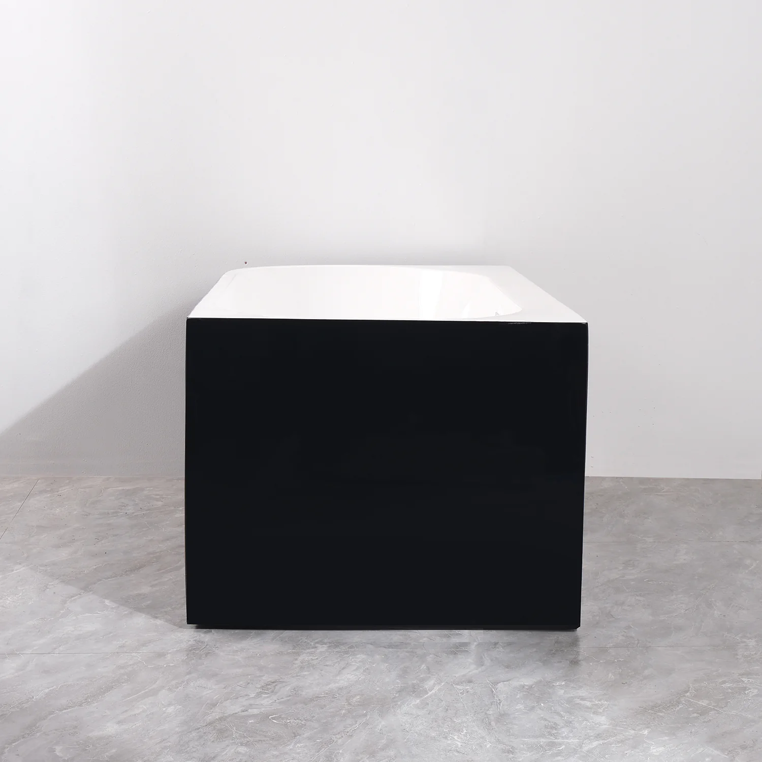 Ванна акриловая Azario LAGO BLANCO BLACK 1700х750х580 пристенная, правосторонняя, в комплекте с сифоном и металлической рамой, белый глянец/черный матовый (AZ-6724-1CRB 17075) — фото №15