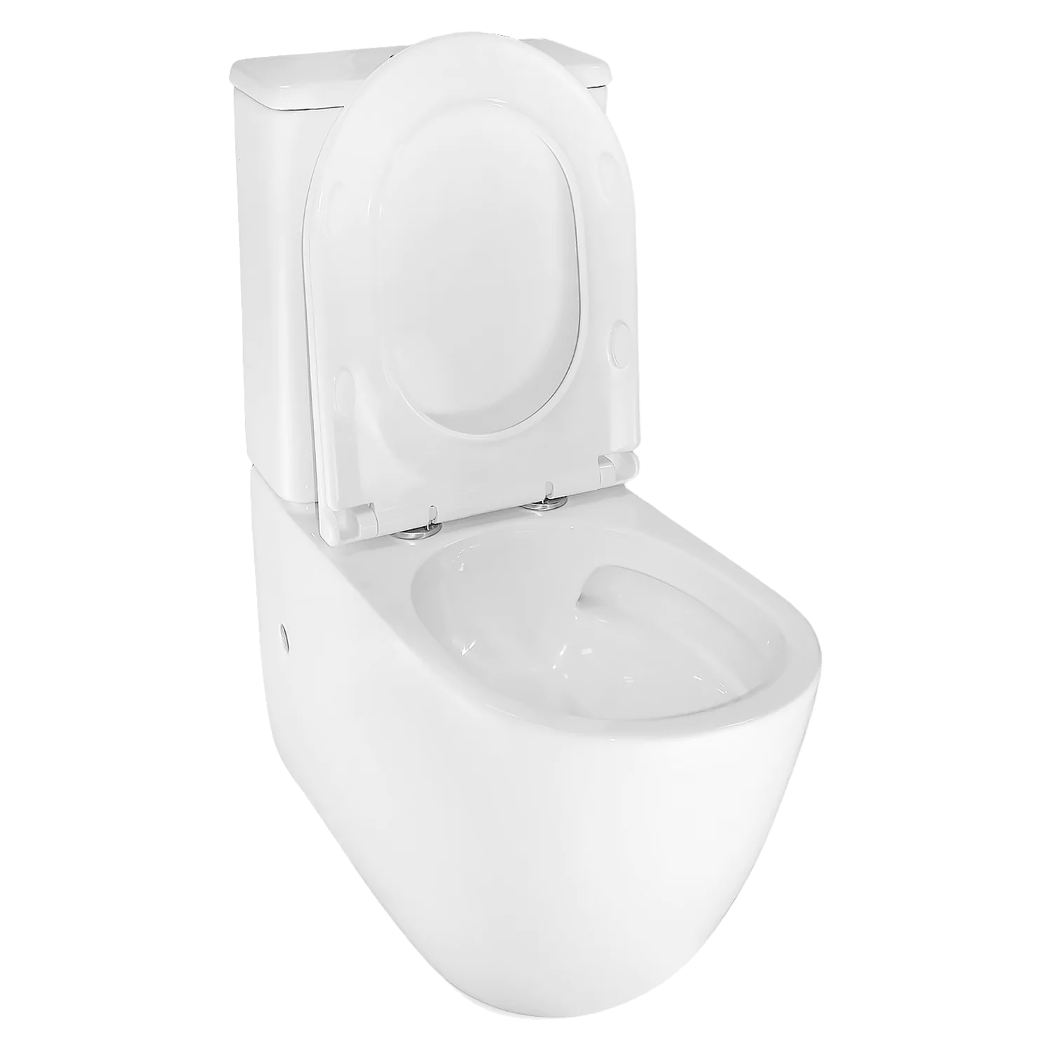 Унитаз-компакт Azario RIANO 355х620х790 напольный, безободковый, слив «Торнадо» с быстросъемным сиденьем «Микролифт» (AZ-1307A) — фото №4