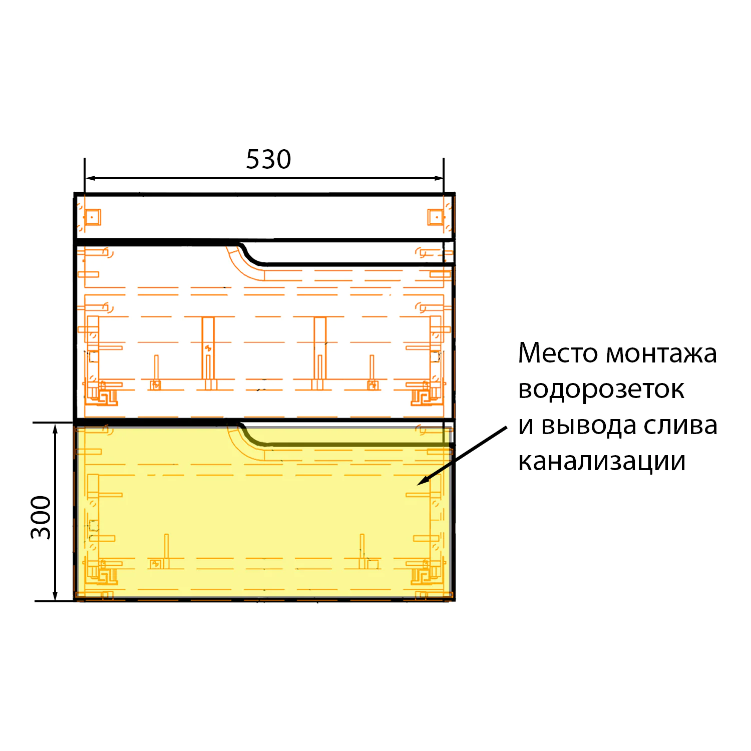 Комплект Тумба Azario KANTRI 60/2 605х405х650 подвесная, с раковиной Фостер 60, белый глянец (CS00097248) — фото №9