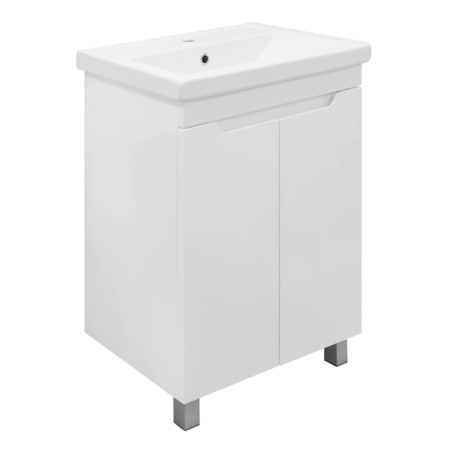 Комплект Тумба Azario KANTRI 60Н напольная с раковиной Фостер 60 (CS00097249) — фото №1