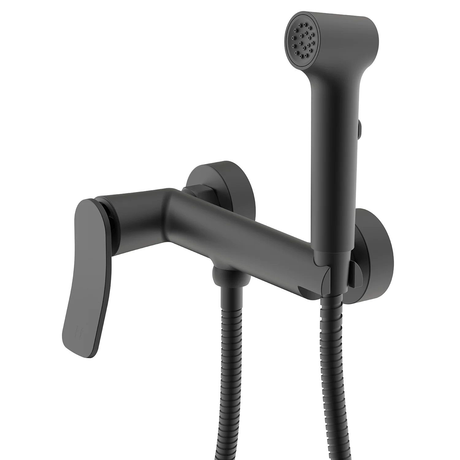 Гигиенический душ Azario Escaro со смесителем, керамический картридж, шланг 150 см, черный матовый (AZ-K2574B) — фото №1