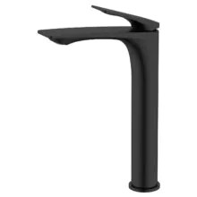 Cмеситель для раковины-чаши Azario Lursy высокий, керамический картридж, черный матовый (AZ-K9049B)