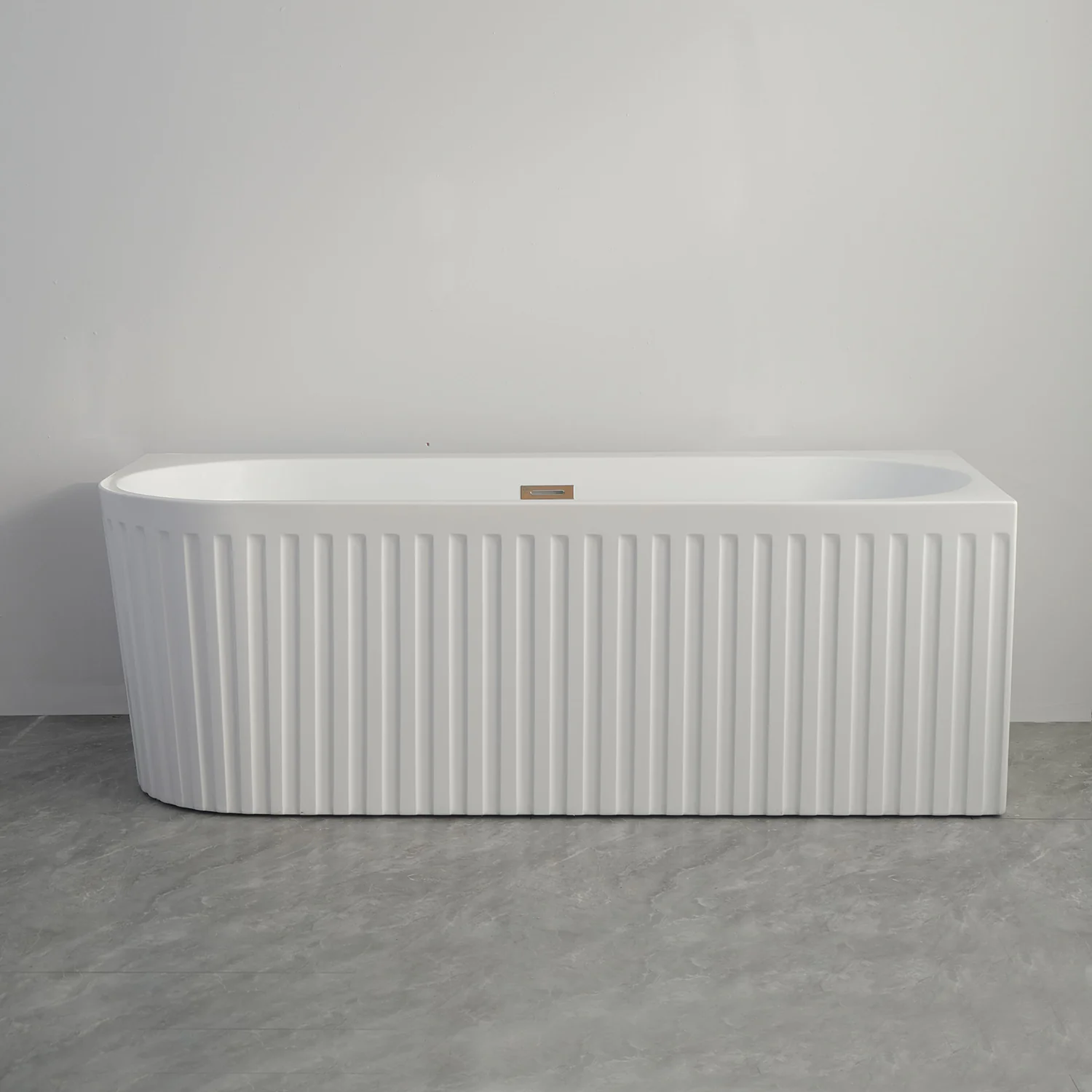 Ванна акриловая Azario LAGO GARDA 1600х750х580 пристенная, рифленая, правосторонняя, в комплекте с сифоном и металлической рамой (AZ-6724-A2 R 16075) — фото №3