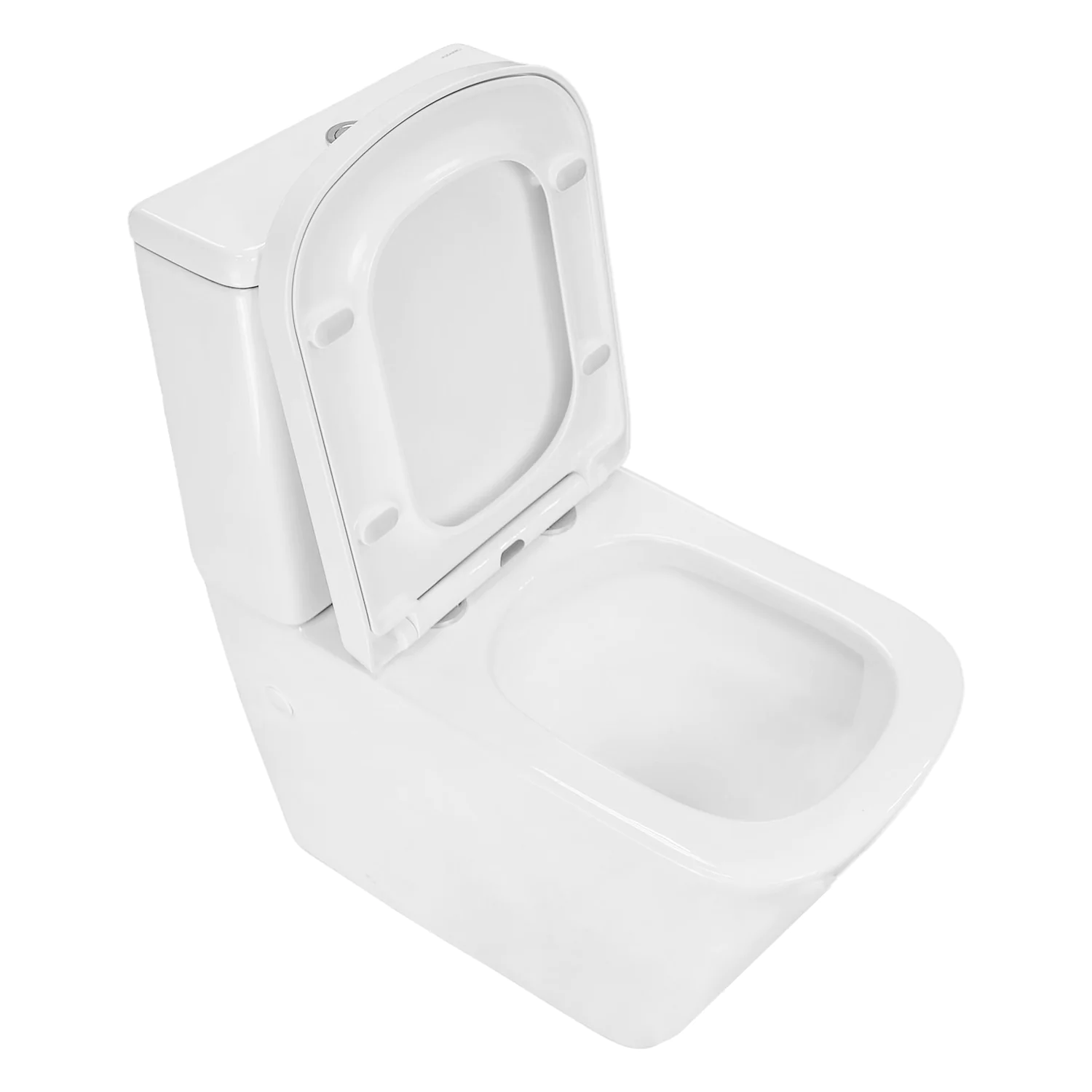 Унитаз-компакт Azario Terra 620х360х810 безободковый, система смыва «Скрытое Торнадо», в комплекте с быстросъемным сиденьем «Микролифт» (AZ-1373AT) — фото №4