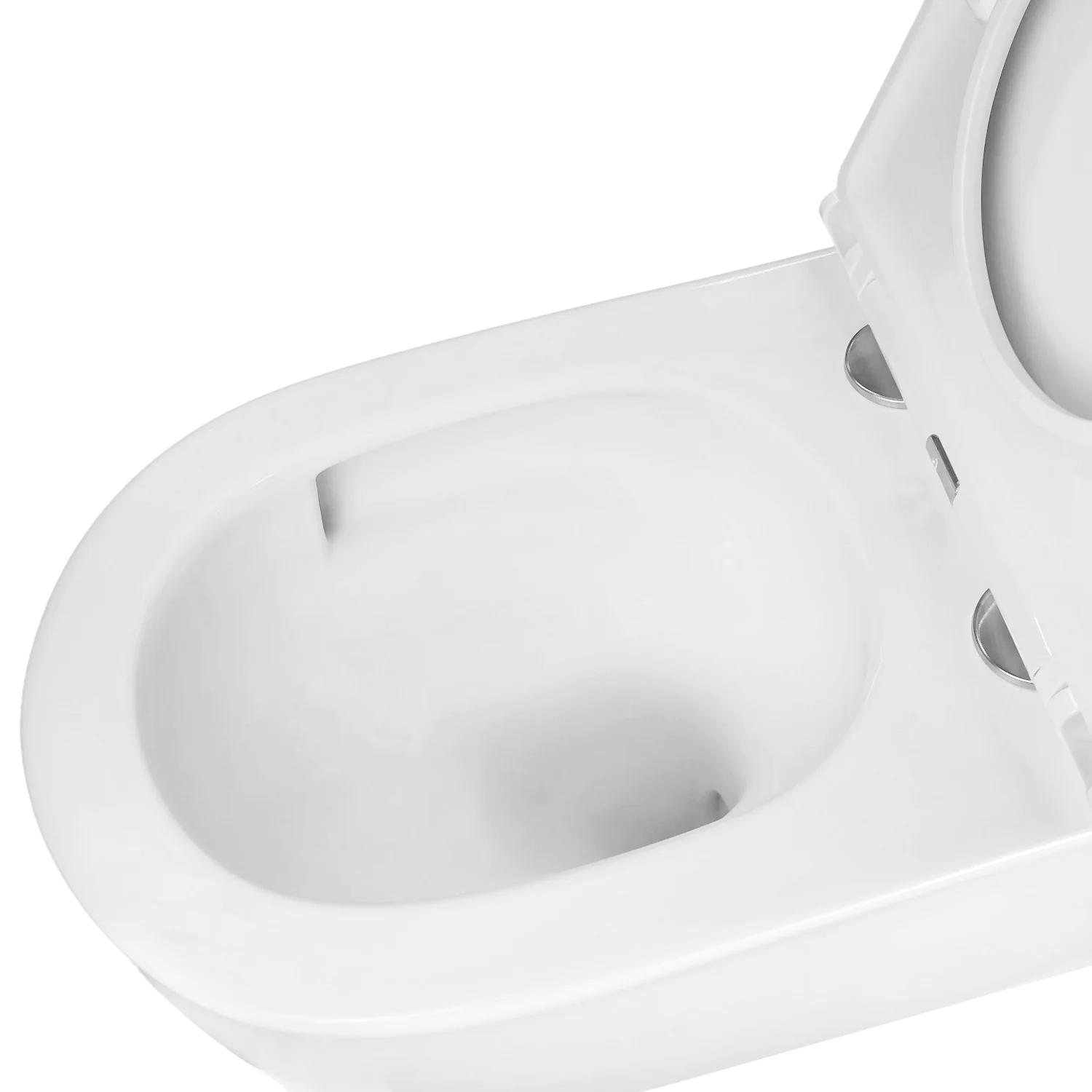 Унитаз подвесной Azario NATA 360х515х350 безободковый, система смыва «Скрытое Торнадо», с быстросъемным сиденьем «Микролифт» (AZ-5102T-WHT) — фото №9