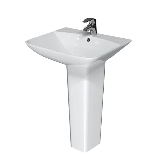 Раковина Azario SETA 560х470х830 на пьедестале, белый (AZ-5002)