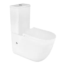 Унитаз-компакт Azario RIANO 355х620х790 напольный, безободковый, слив «Торнадо» с быстросъемным сиденьем «Микролифт» (AZ-1307A)