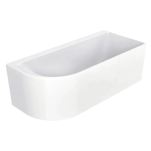 Ванна акриловая Azario Mist B 1700x750x600 пристенная, правосторонняя, в комплекте с сифоном и металлической рамой (AZ-8649-B-1.7)