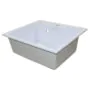 Кухонная мойка AZARIO Onda 565x505x200 искусственный мрамор, сифон в комплекте, цвет белый (CS00105221) — фото №2