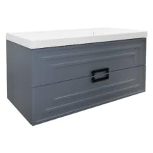Комплект Тумба Azario ARMARIO 100/2 1000х450х585 подвесная, с раковиной CLASSIK 100, серый матовый (CS00096972)