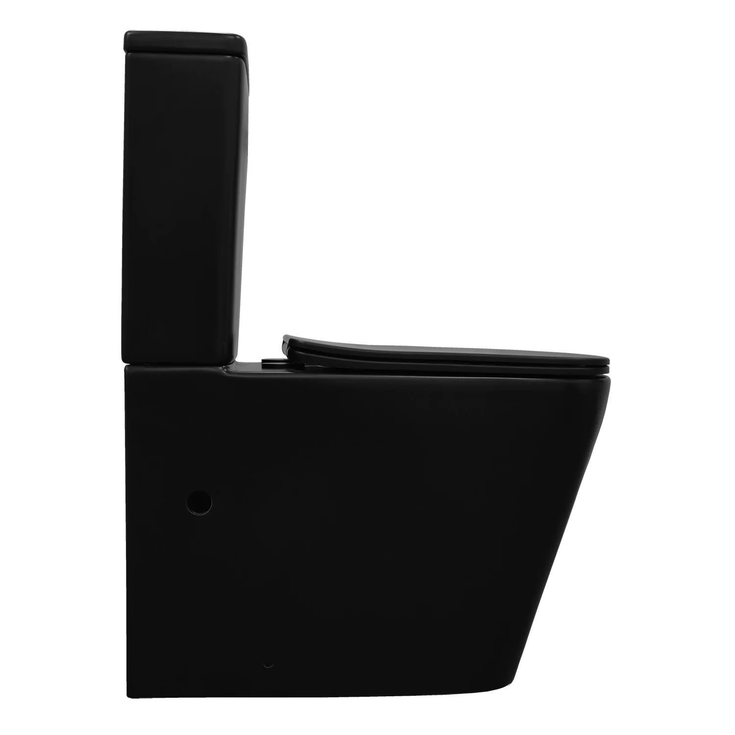 Унитаз-компакт Azario Black King 370х640х810 безободковый, с быстросъемным сиденьем микролифт, черный матовый (AZ-8303D) — фото №9