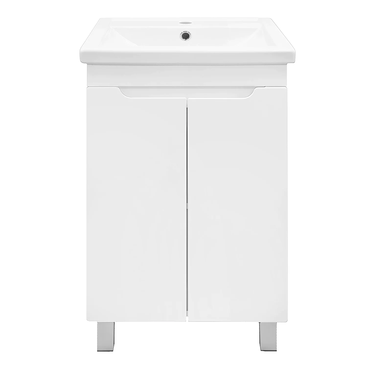 Комплект Тумба Azario KANTRI 50Н 500х400х870 напольная, с раковиной Фостер 50, белый глянец (CS00097247) — фото №3