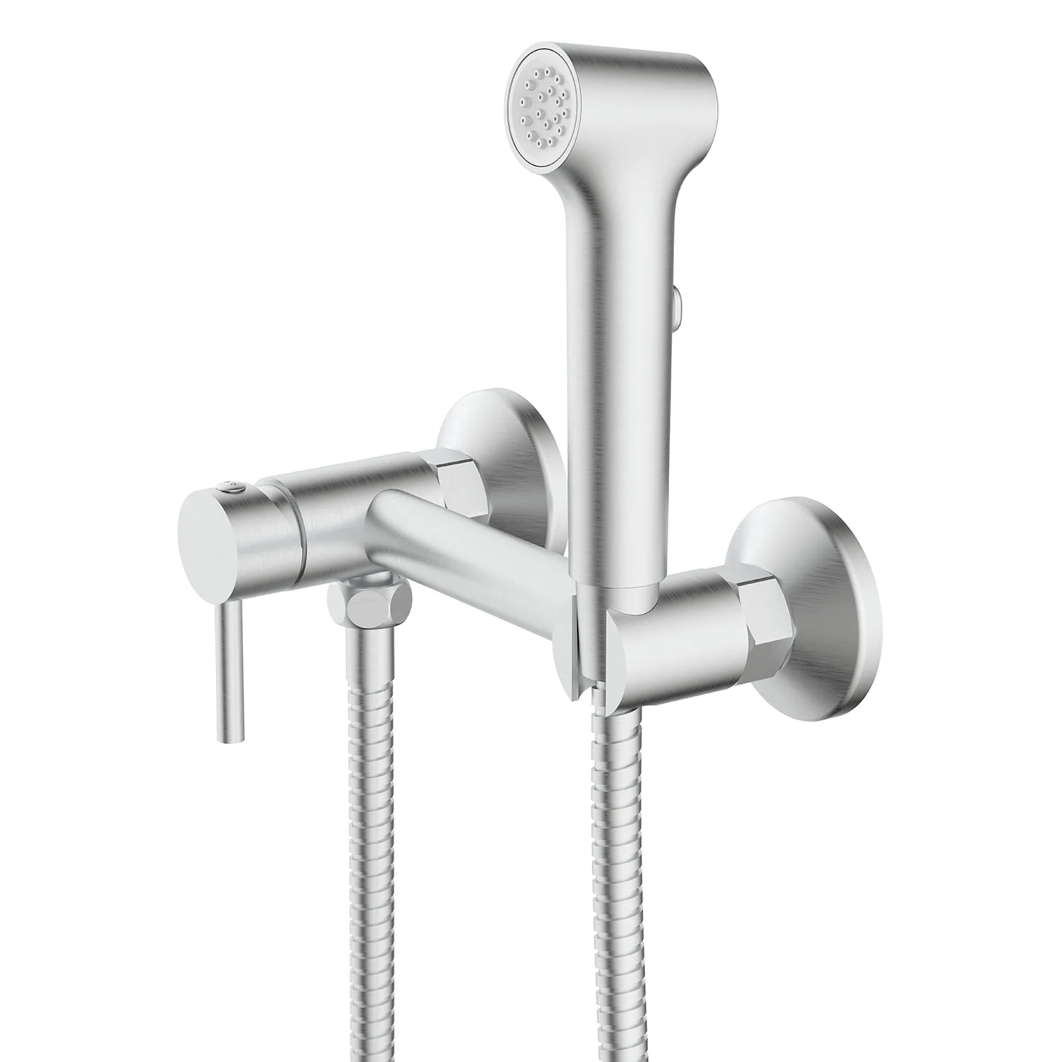 Гигиенический душ Azario Dies со смесителем, керамический картридж, шланг 150 см, сатин (AZ-KFX04BN) — фото №1