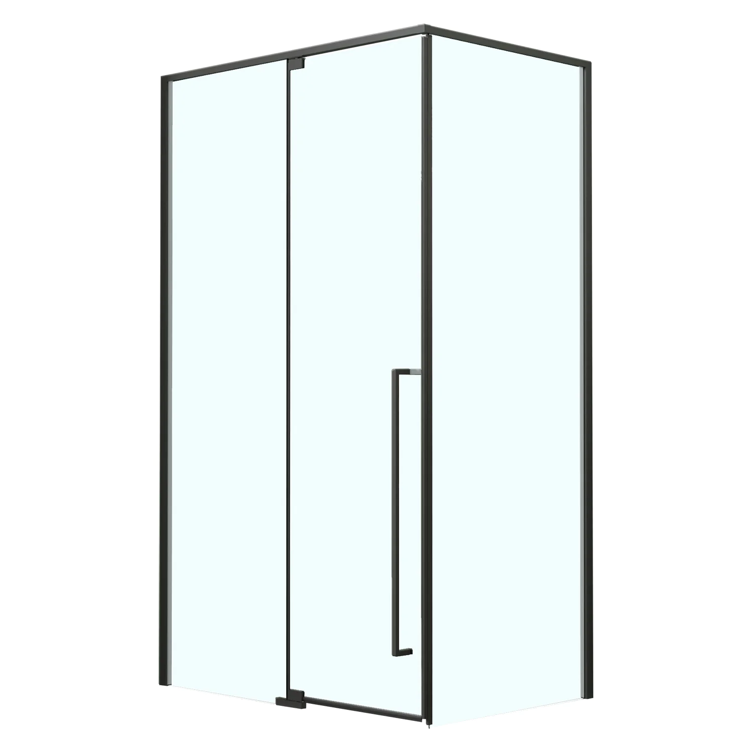 Душевое ограждение Azario MALE 900х900х1950 прозрачное стекло 6 мм, профиль черный матовый (AZ-J50-90-MB-CL) — фото №1