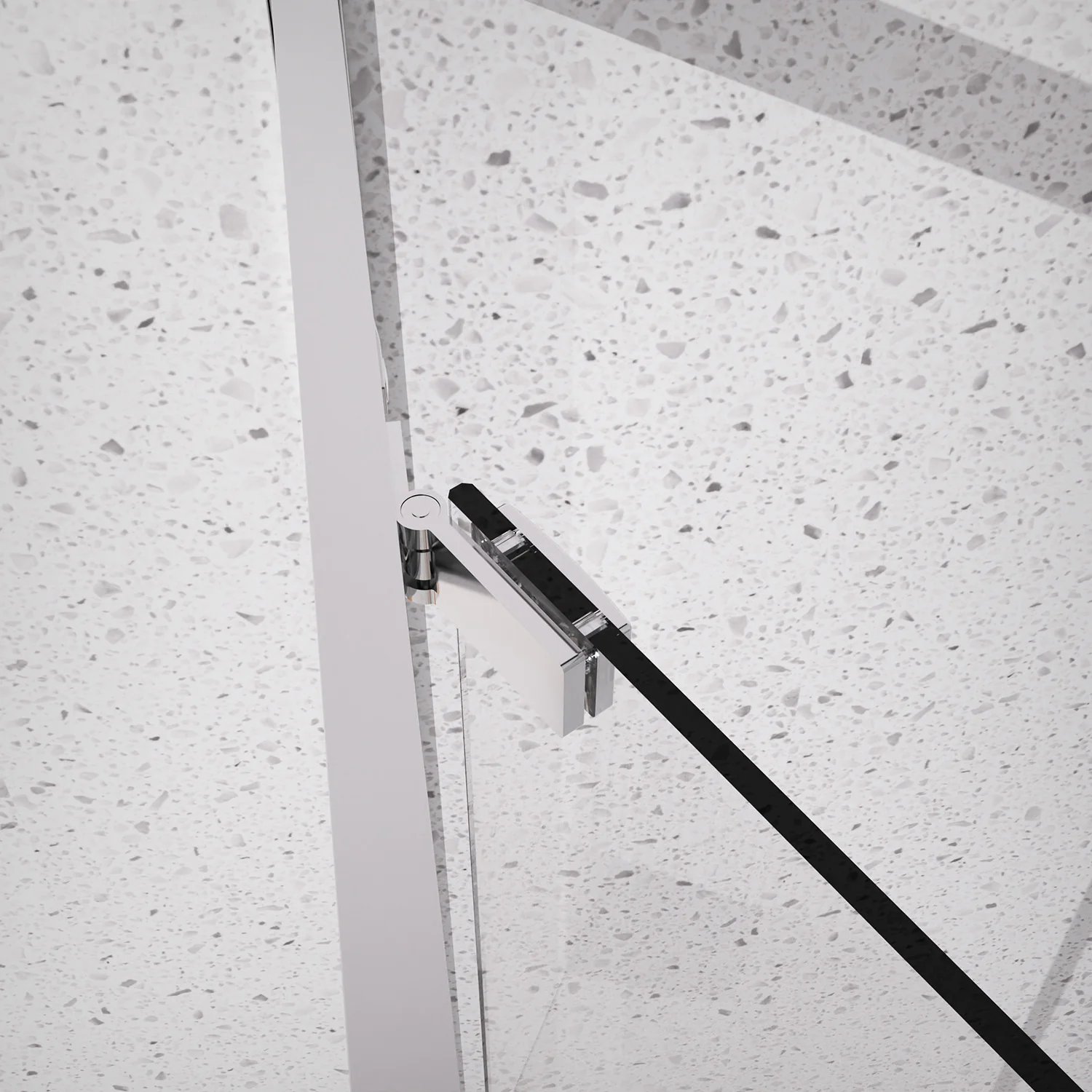 Душевое ограждение Azario MONAKO 1000х1000х1950 сдвижная дверь, прозрачное стекло 6 мм, профиль графит матовый (AZ-L47-100-MGR-CL) — фото №6