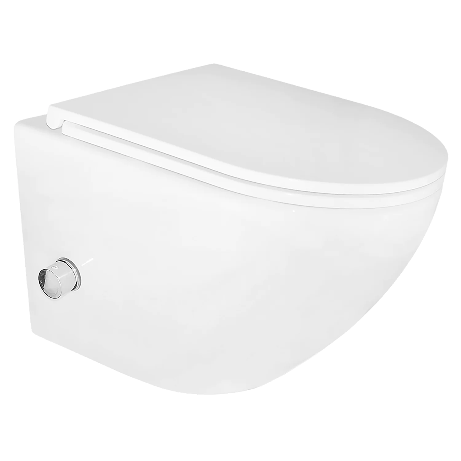 Унитаз подвесной Azario Grado 365х495х365 безободковый, с функцией биде, с быстросъемным сиденьем микролифт (AZ-046E-NR) — фото №1